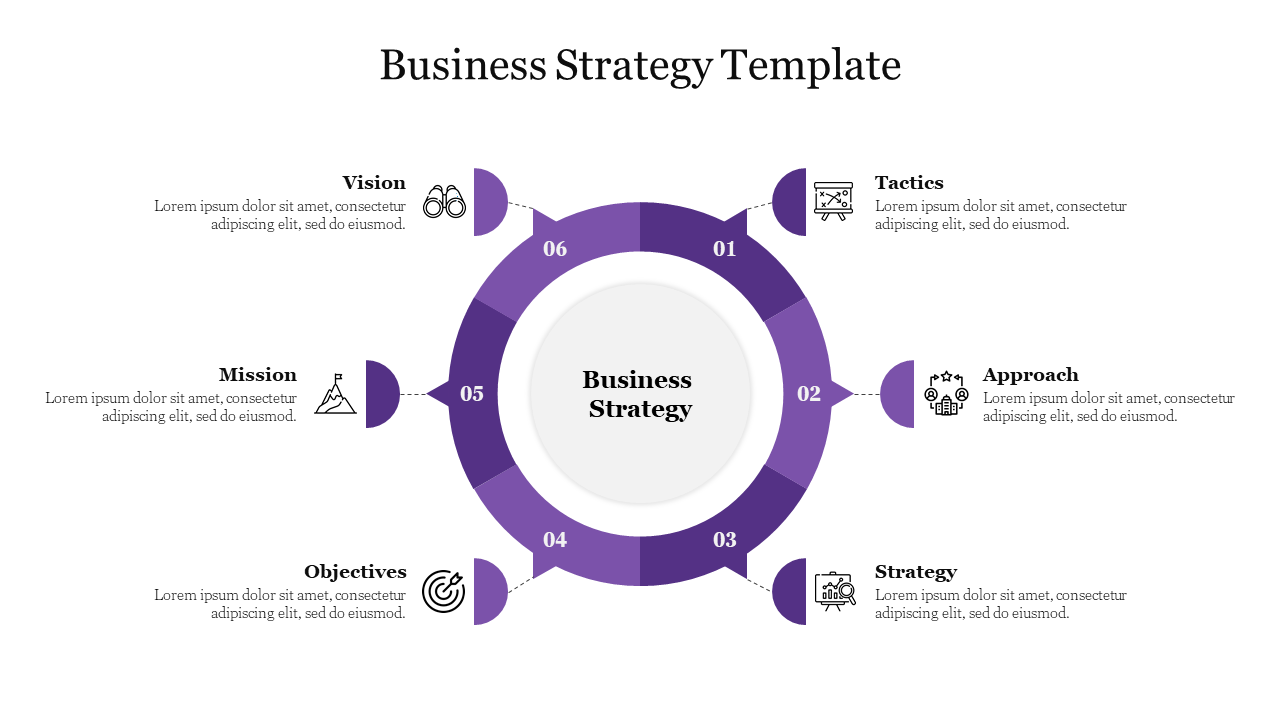 Business Strategy Template-Purple